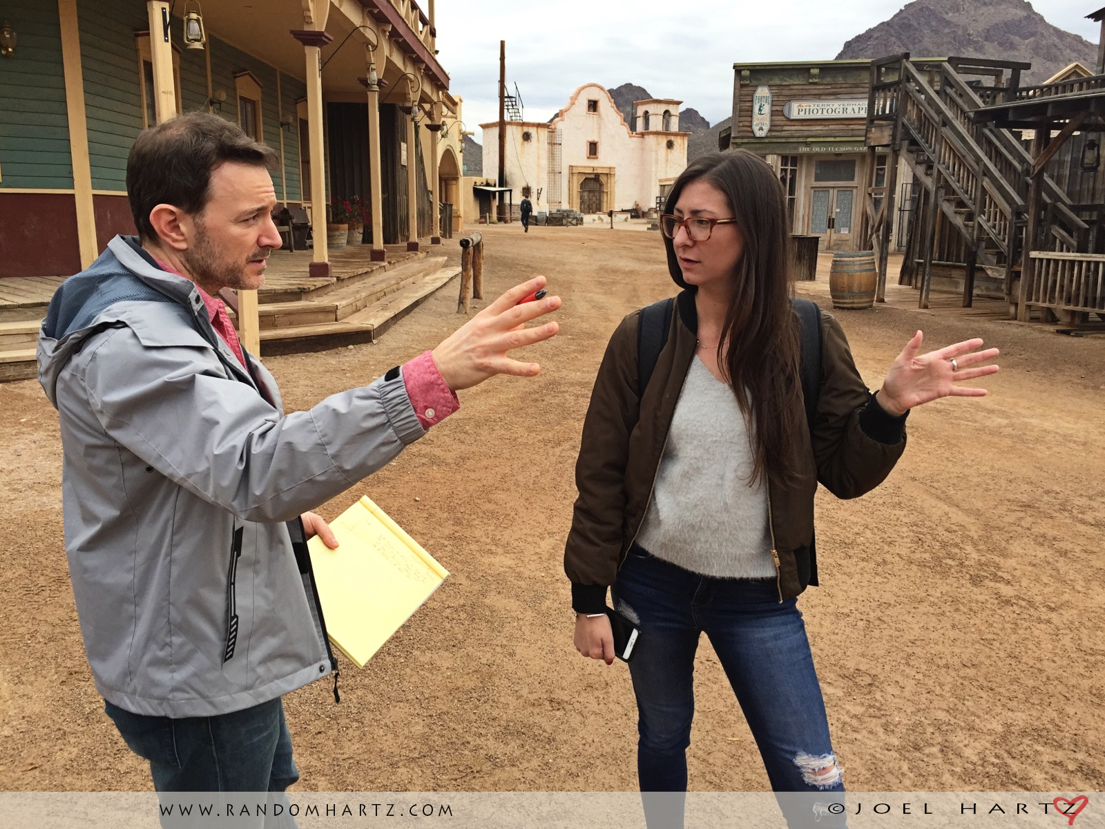 Producer Joel Hartz on set in Tuscon, Arizona