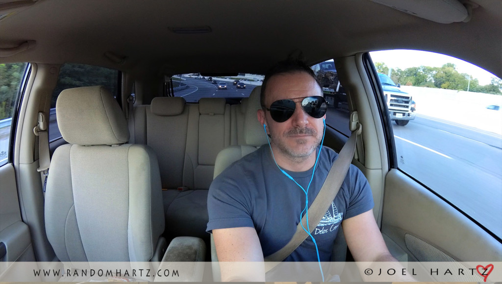 Producer Joel Hartz in car