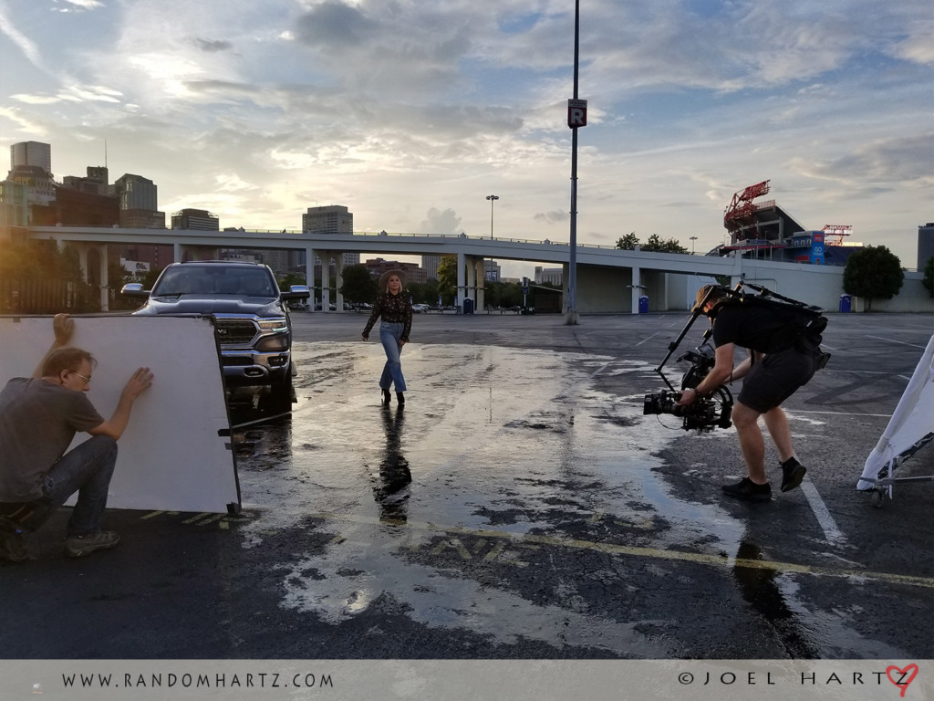 Behind the scenes on set of CMT Dodge Ram Commercial