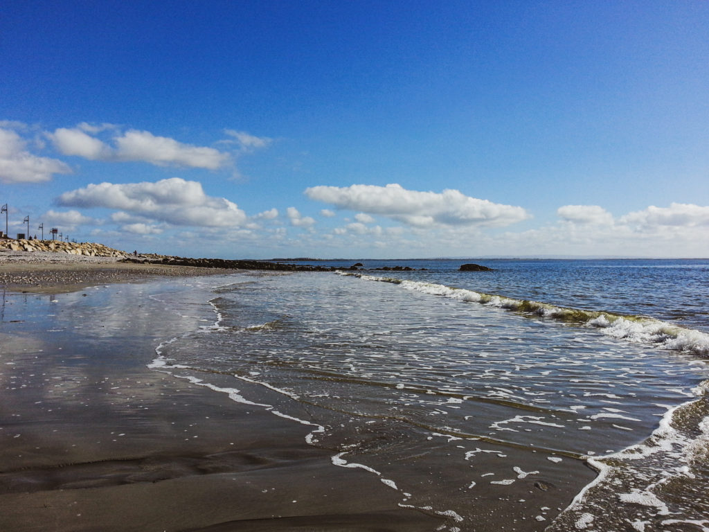 Waves crashing at Black Rock Beach, Galway, Ireland