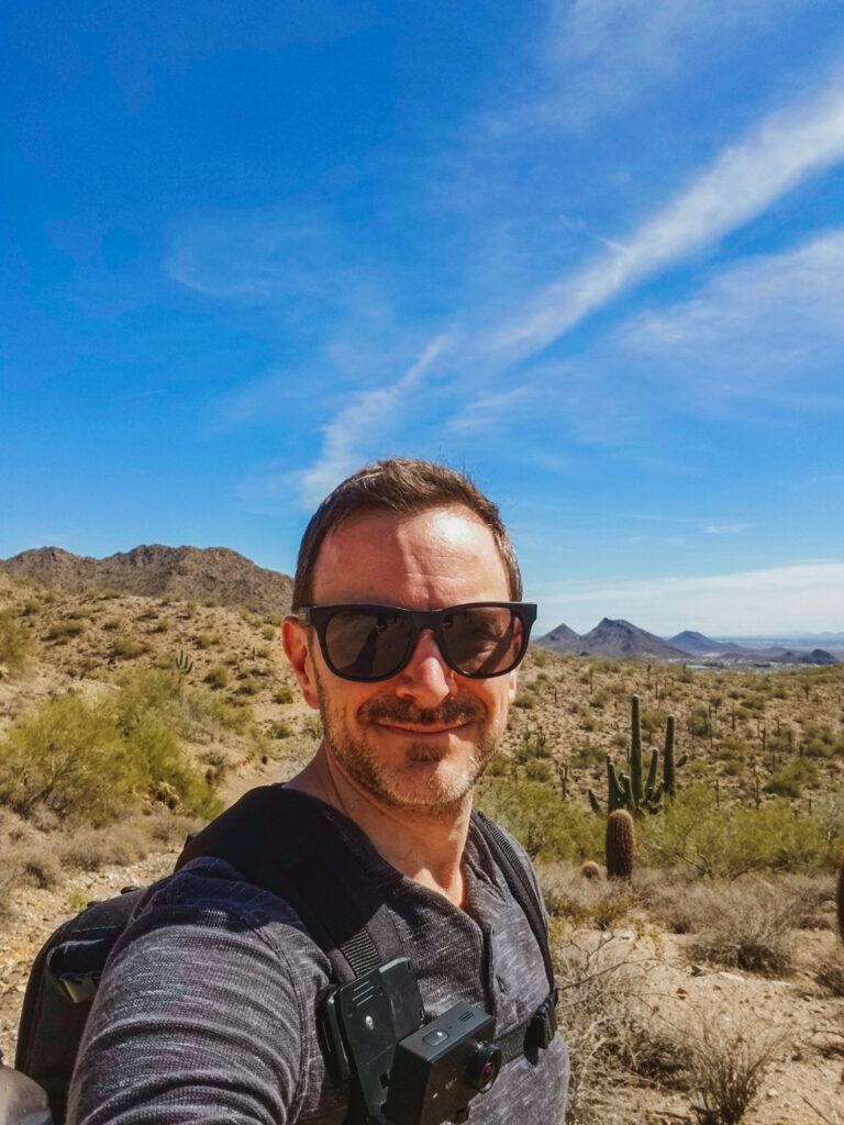 Joel Hartz hiking in Scottsdale, AZ